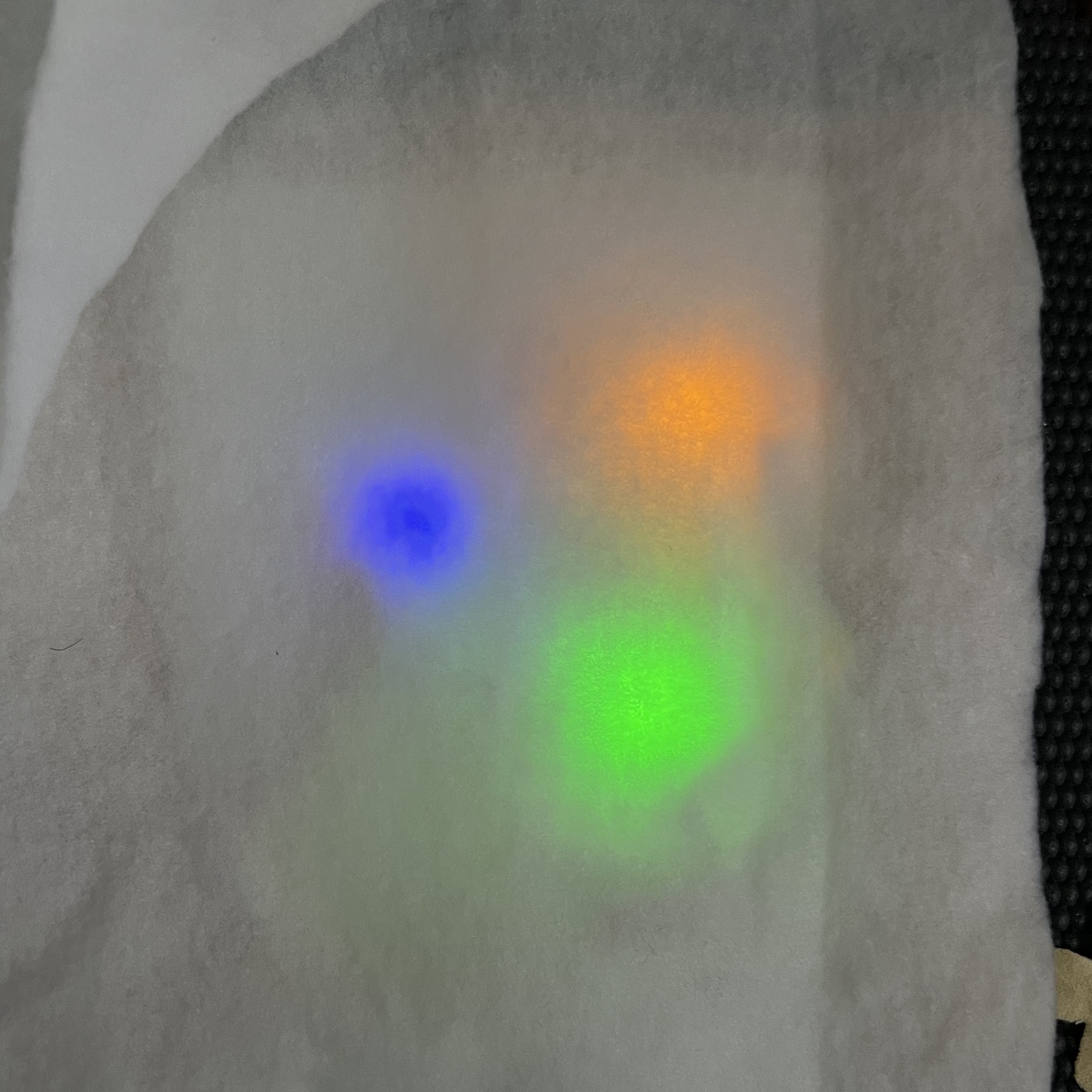 LED lights underneath batting material