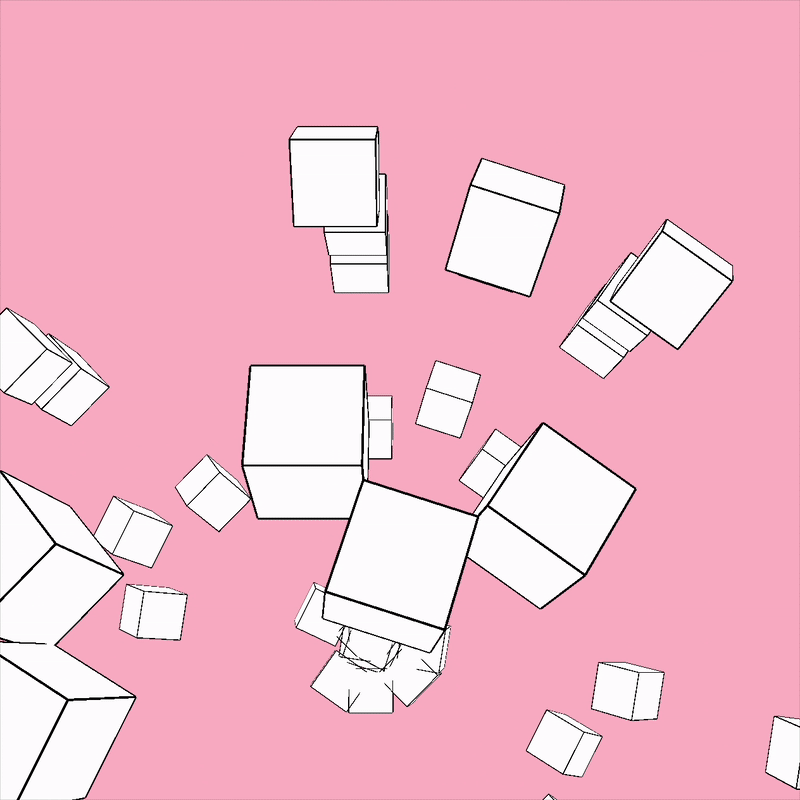 Orbit Control function used to zoom in and move around boxes